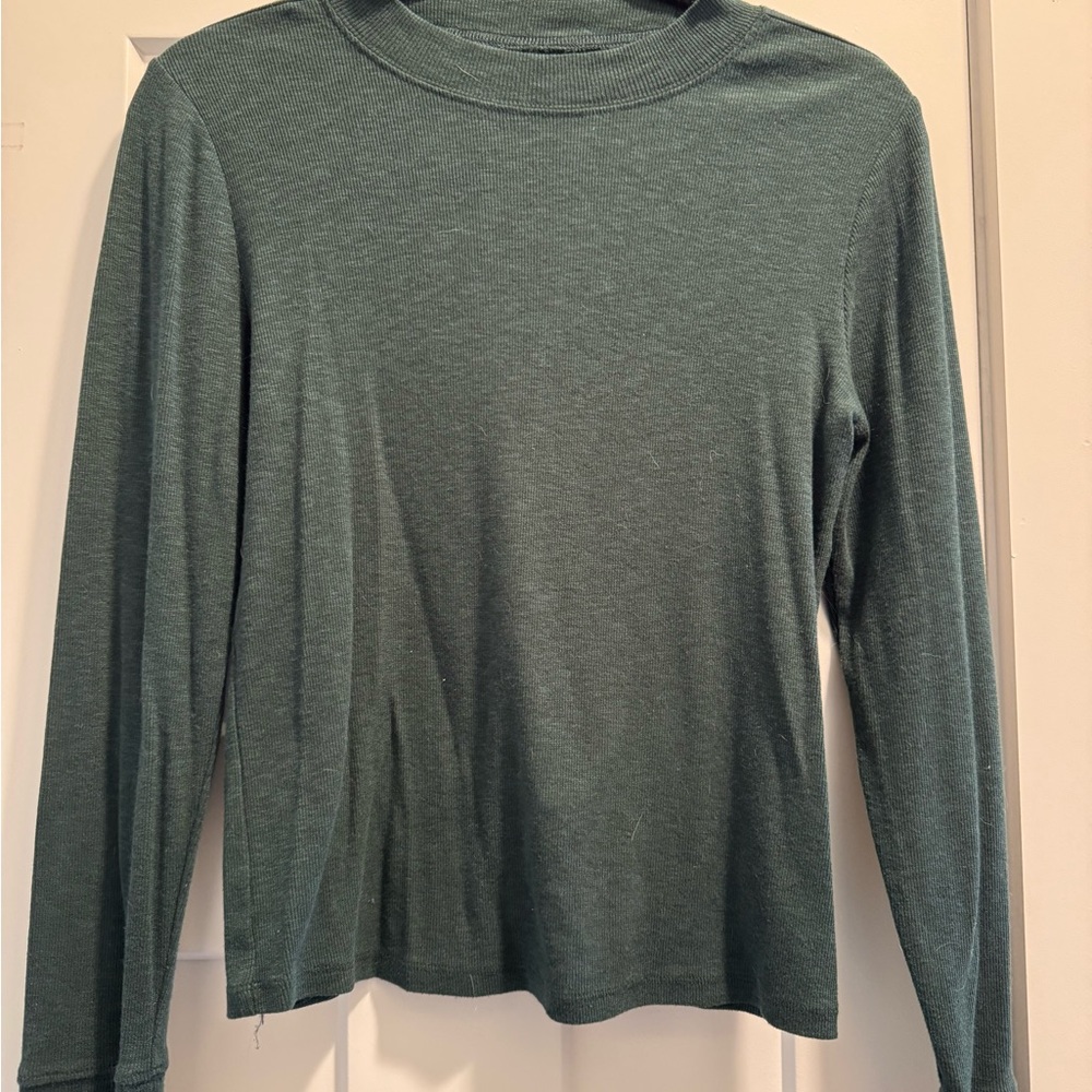 GAP Forest Green Long Sleeve Ribbed Tee